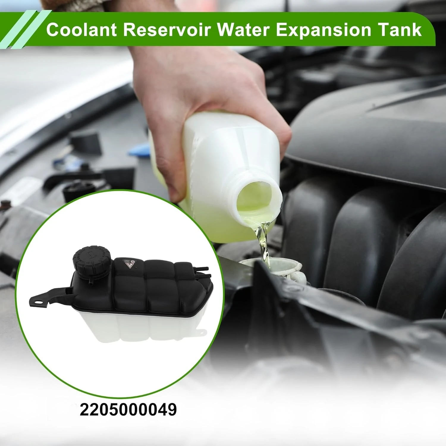 2205000049 2105010615 Engine Coolant Overflow Recovery Reservoir Tank For Benz CL500 CL600 CL55 AMG G550 S350 S430 S500 S600 S55
2205000049 2105010615 Engine Coolant Overflow Recovery Reservoir Tank For Benz CL500 CL600 CL55 AMG G550 S350 S430 S500 S600 S55