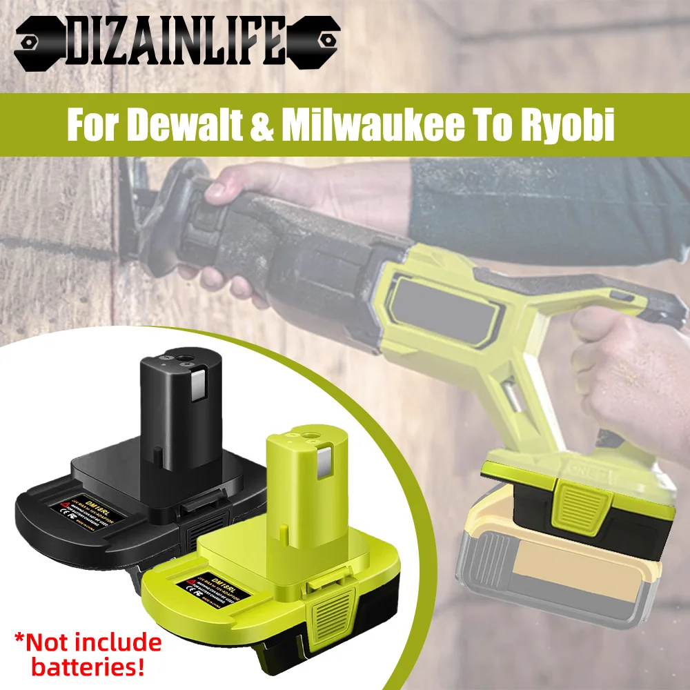 Battery Adapter Converter Use for Ryobi 18V Tools Converts for Dewalt/Milwaukee 18V Li-ion Battery to for Ryobi 18V Li-ion Power
Battery Adapter Converter Use for Ryobi 18V Tools Converts for Dewalt/Milwaukee 18V Li-ion Battery to for Ryobi 18V Li-ion Power