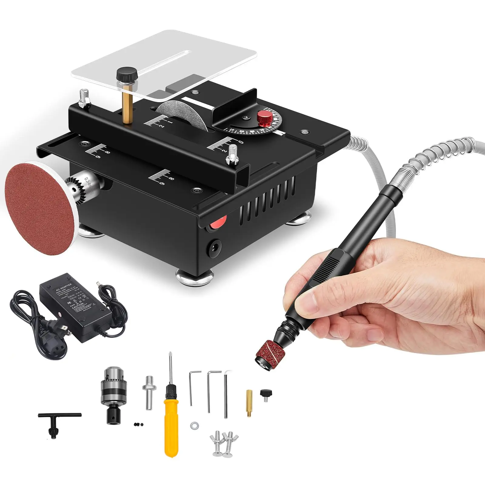 Cutting Tool Machine, Mini Table Saw, Multi-Functional Cutting Bench Adjustable Speed for Hardware Shops, Jewelry Shops, Factory
Cutting Tool Machine, Mini Table Saw, Multi-Functional Cutting Bench Adjustable Speed for Hardware Shops, Jewelry Shops, Factory