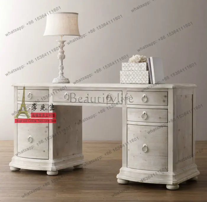 Французский резной дубовый стол из массива дерева, американский компьютерный стол в стиле ретро, письменный стол с насосом
Французский резной дубовый стол из массива дерева, американский компьютерный стол в стиле ретро, письменный стол с насосом