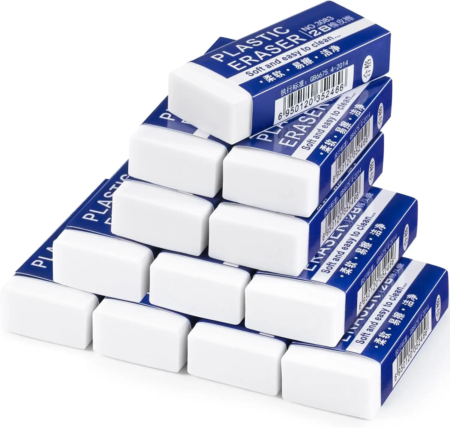 12 Pack Pencil Erasers, Large White Erasers for School, Art Erasers for Kids Drawing Bulk
12 Pack Pencil Erasers, Large White Erasers for School, Art Erasers for Kids Drawing Bulk
