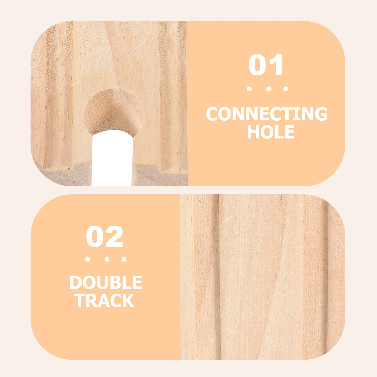 2Pcs Wooden Train Track Pieces Educational Slopes Track for Kids Logical Thinking Creativity Fine Motor Skills Hand Eye
2Pcs Wooden Train Track Pieces Educational Slopes Track for Kids Logical Thinking Creativity Fine Motor Skills Hand Eye