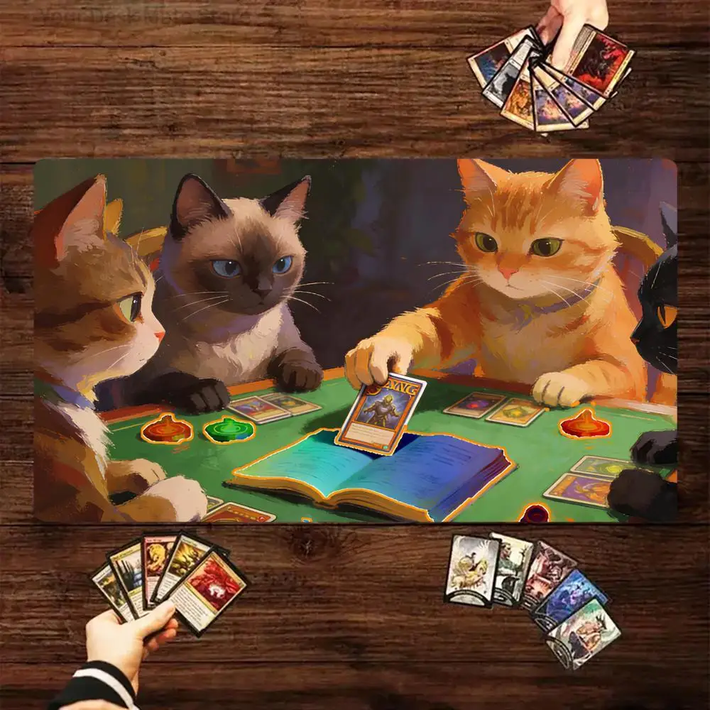 Cat Playing Board Game Magic Party Game Mat Durable Rubber for MTG&TCG Games / Mouse Pad Offices Desk Mats Friendly Design
Cat Playing Board Game Magic Party Game Mat Durable Rubber for MTG&TCG Games / Mouse Pad Offices Desk Mats Friendly Design