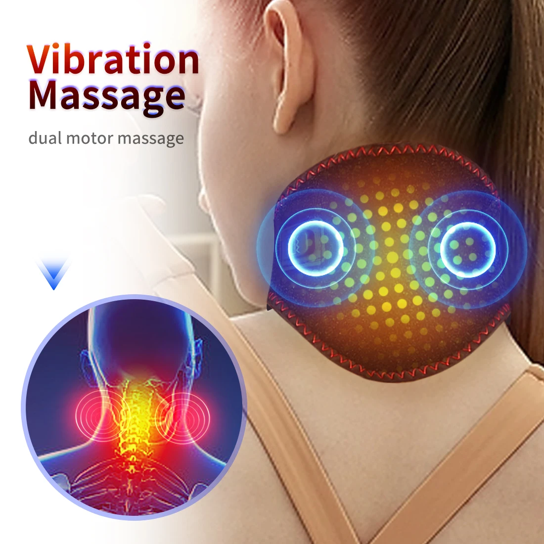 USB-Powered Portable Neck Brace with Rapid Heating 3-Speed Vibration Shiatsu for Cervical Pain Relief Office Driving Home Use
USB-Powered Portable Neck Brace with Rapid Heating 3-Speed Vibration Shiatsu for Cervical Pain Relief Office Driving Home Use