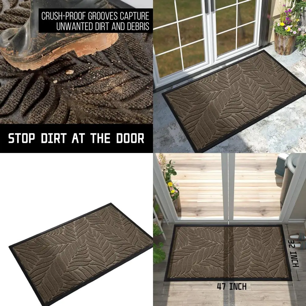 All-Season 47x32 Outdoor & Indoor Door Mat - Water-resistant, Non-Slip Entrance Mat for Patio, Garage, Brown
All-Season 47x32 Outdoor & Indoor Door Mat - Water-resistant, Non-Slip Entrance Mat for Patio, Garage, Brown