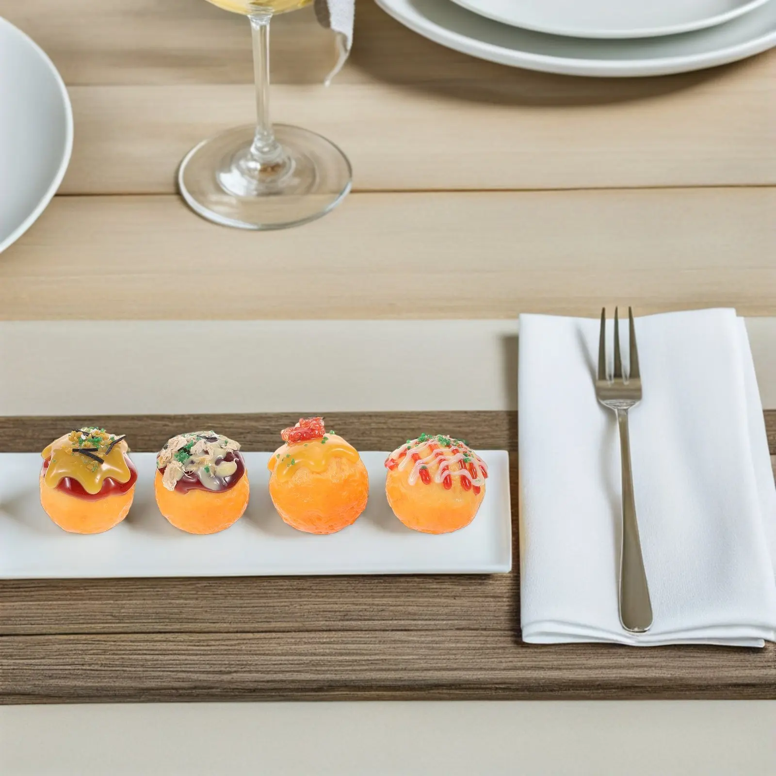 4Pcs Realistic Takoyaki Simulation Food Lifelike PVC Street Snack for Home Party Decoration Theme Events Teaching Tool Pretend
4Pcs Realistic Takoyaki Simulation Food Lifelike PVC Street Snack for Home Party Decoration Theme Events Teaching Tool Pretend