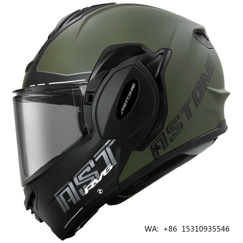 New Astone Helmets RV6 VANTAGE Flip-Up Helmet in Matt Green/White ABS Material 1 Year Warranty
New Astone Helmets RV6 VANTAGE Flip-Up Helmet in Matt Green/White ABS Material 1 Year Warranty