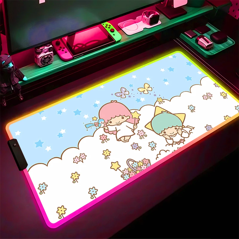 RGB LED Mouse Pad Laptop Rubber Extended Pad L-little Twin Star HD Mouse Mat Computer Game Mousepad PC Accessories Keyboard Pad
RGB LED Mouse Pad Laptop Rubber Extended Pad L-little Twin Star HD Mouse Mat Computer Game Mousepad PC Accessories Keyboard Pad