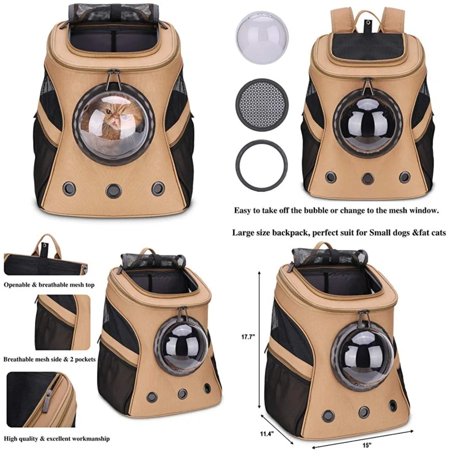 Large Pet Carrier Backpack, Bubble Backpack Carrier for Fat Cats and Puppies, Airline-Approved
Large Pet Carrier Backpack, Bubble Backpack Carrier for Fat Cats and Puppies, Airline-Approved