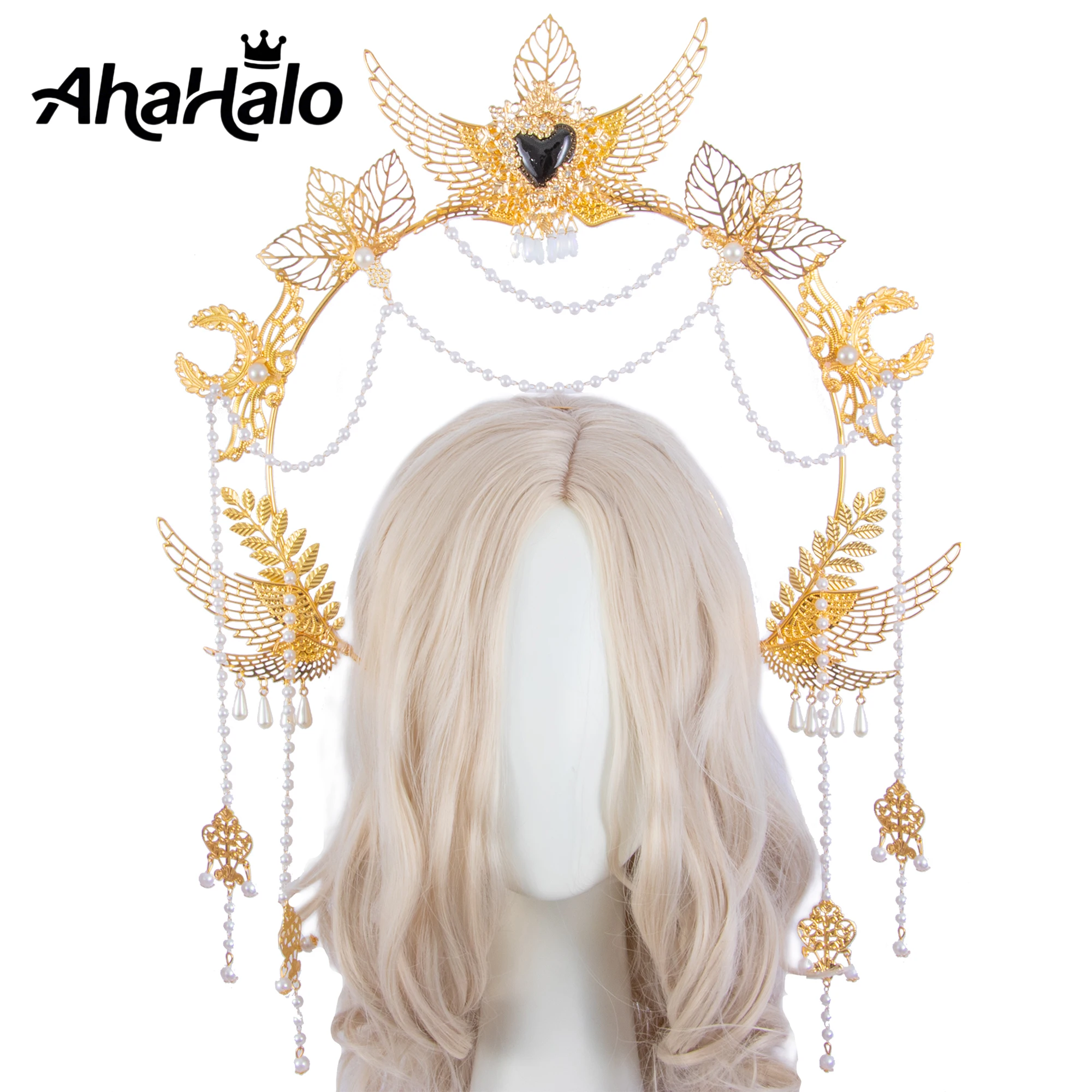 Handmade Finished Gothic Halo Crown Headband Gorgeous Vintage Mary Baroque Tiara Headwear Halloween Party Headpiece
Handmade Finished Gothic Halo Crown Headband Gorgeous Vintage Mary Baroque Tiara Headwear Halloween Party Headpiece