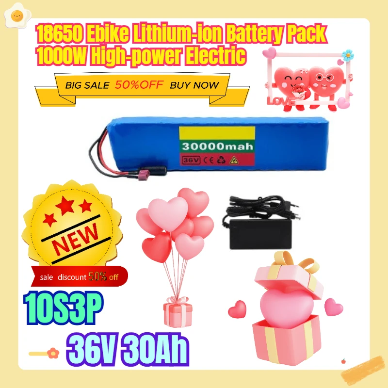 10S3P 36V 30Ah 18650 Ebike Lithium-ion Battery Pack 1000W High-power Electric Battery 
10S3P 36V 30Ah 18650 Ebike Lithium-ion Battery Pack 1000W High-power Electric Battery