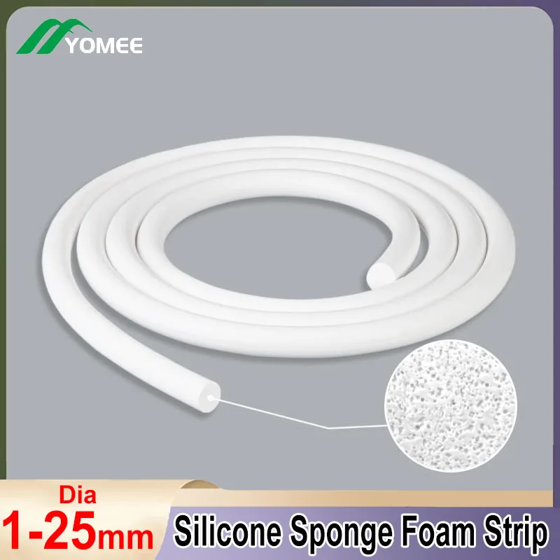 White Round Silicone Rubber Sponge Strip Foamed Rubber Strip Elastic Sealing Doors Windows High Temperature Resistant Gasket
White Round Silicone Rubber Sponge Strip Foamed Rubber Strip Elastic Sealing Doors Windows High Temperature Resistant Gasket