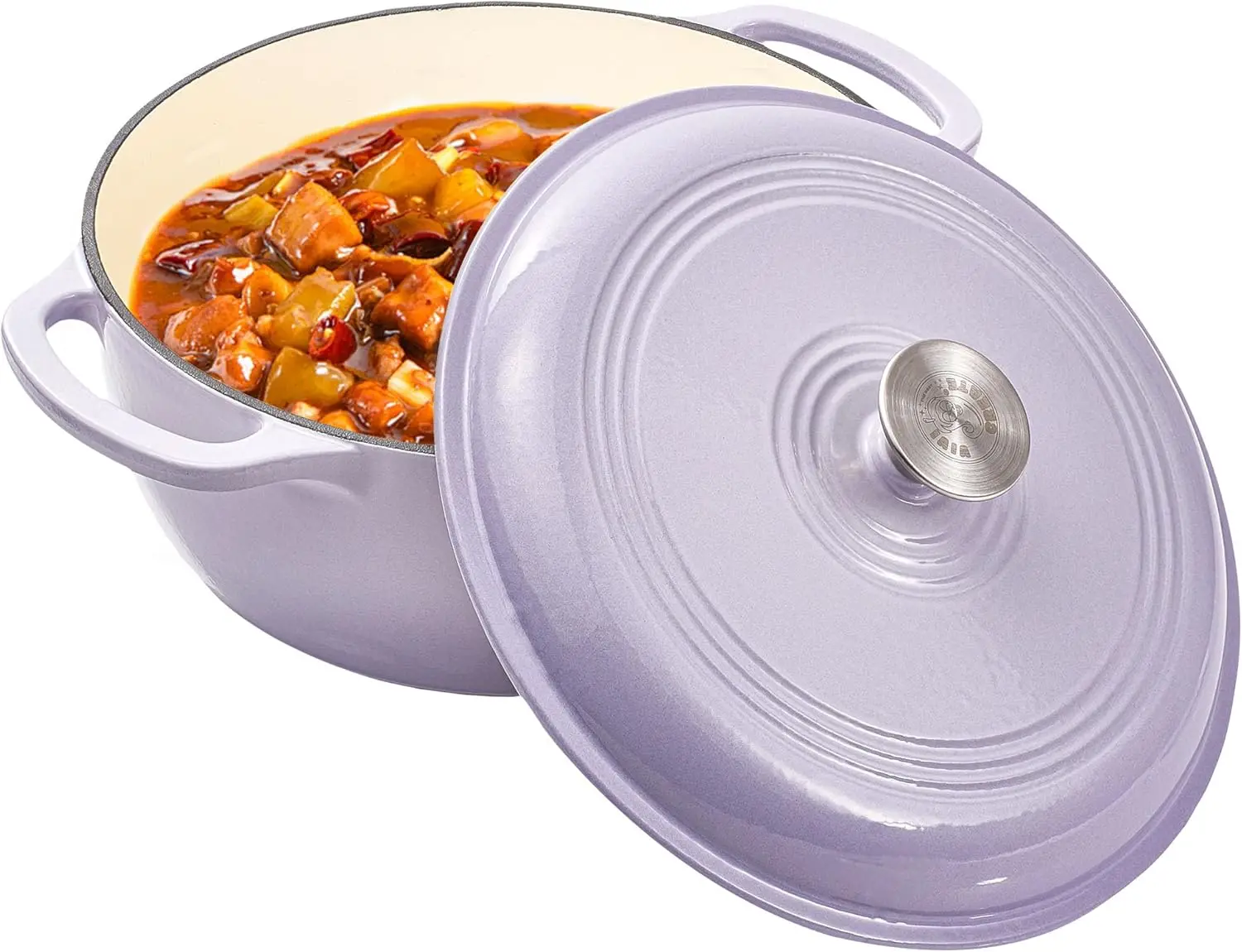 6 Quart Enamel Cast Iron Dutch Oven Pot with Lid – Enameled Cookware for Baking, Roasting, and Braising – Durable Cast Iron Pot 
6 Quart Enamel Cast Iron Dutch Oven Pot with Lid – Enameled Cookware for Baking, Roasting, and Braising – Durable Cast Iron Pot