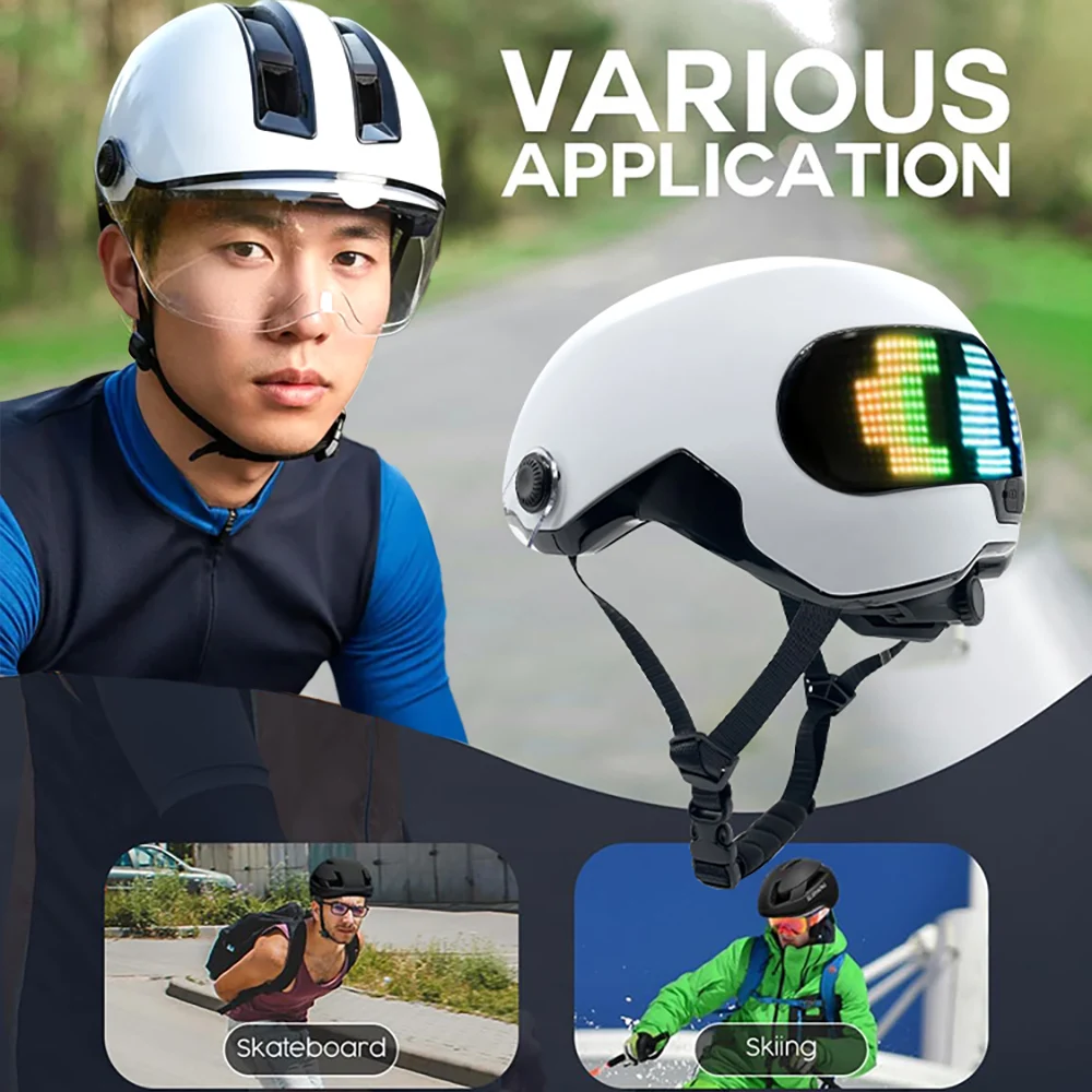 City Road Helmet LED Display Light with APP Control Programmable DIY Led Screen Bicycle Helmet for Scooter Cycling Skating
City Road Helmet LED Display Light with APP Control Programmable DIY Led Screen Bicycle Helmet for Scooter Cycling Skating