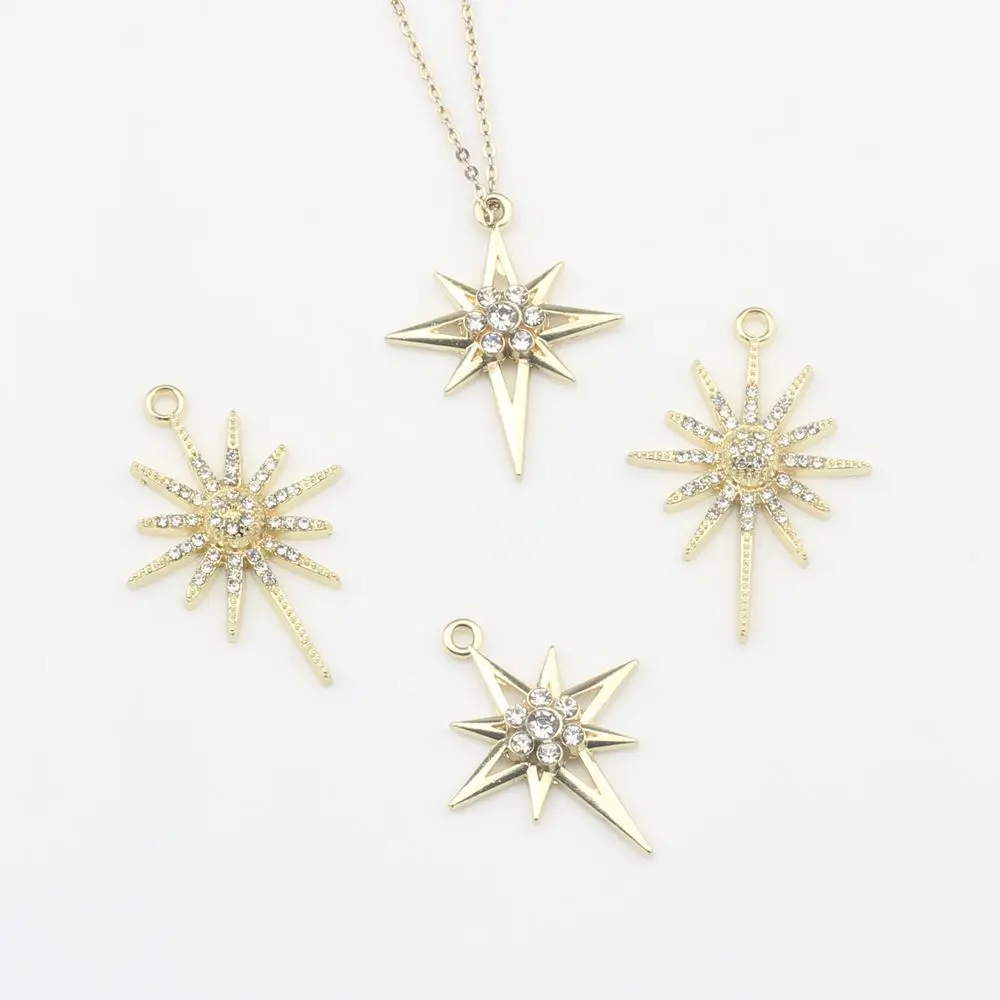 10Pcs/pack Simple Alloy Zircon Inlaid Cross Star Pendant For DIY Handmade Necklaces Jewelry Making Accessories
10Pcs/pack Simple Alloy Zircon Inlaid Cross Star Pendant For DIY Handmade Necklaces Jewelry Making Accessories