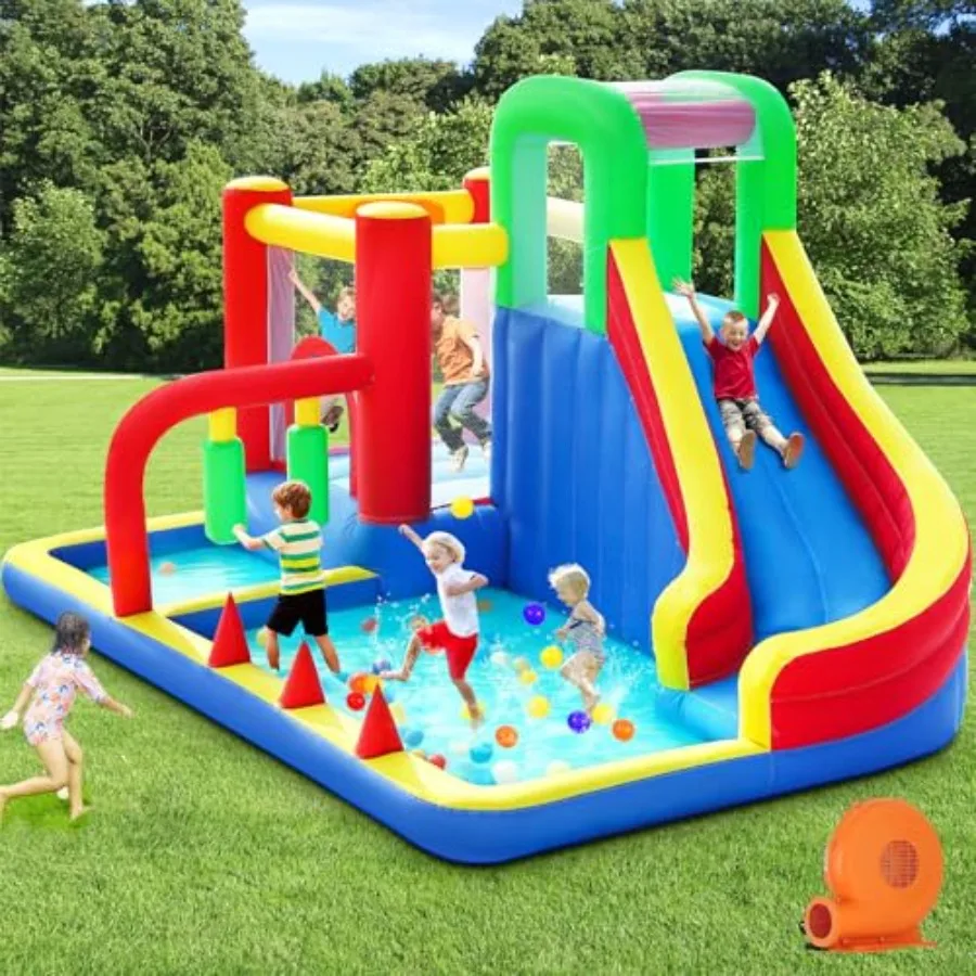 Bounce House, Inflatable Bouncing House for,8-in-1 Bouncy Castle with Blower, Jumper Bouncy House with Slide for Indoor Outdoor
Bounce House, Inflatable Bouncing House for,8-in-1 Bouncy Castle with Blower, Jumper Bouncy House with Slide for Indoor Outdoor