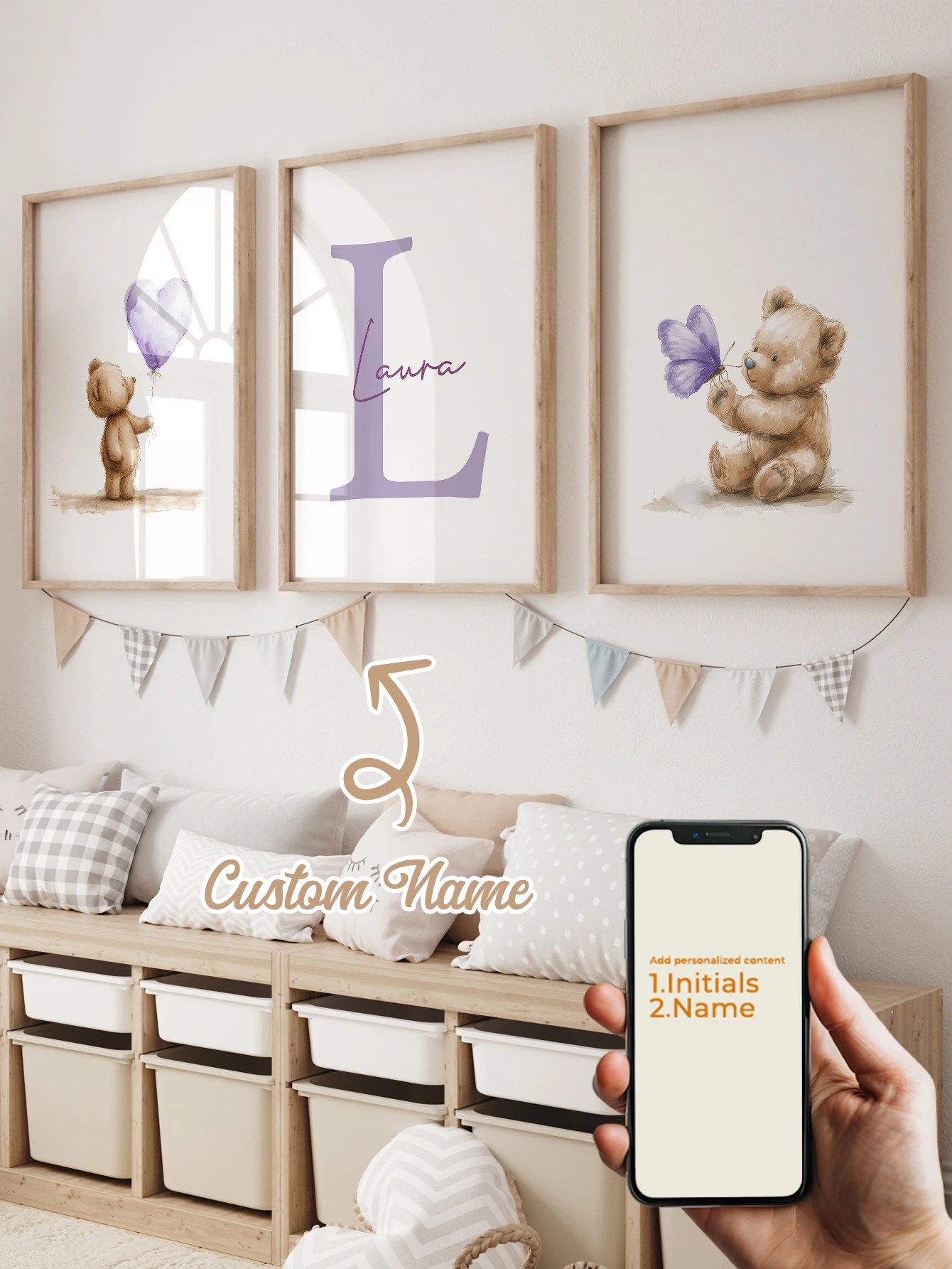 Bear Purple Series 3pcs Personalized Name Custom Wall Art Prints Canvas Painting Poster Picture For Living Room Home Decor
Bear Purple Series 3pcs Personalized Name Custom Wall Art Prints Canvas Painting Poster Picture For Living Room Home Decor