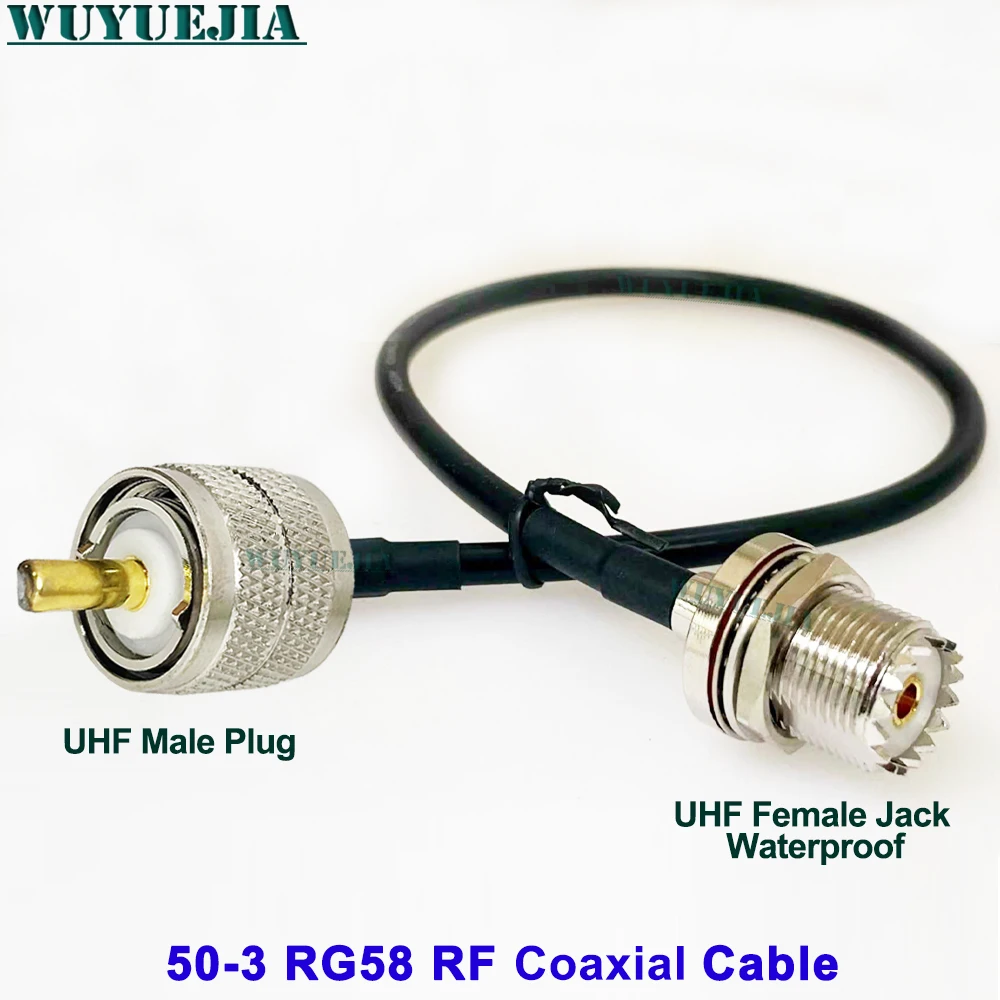 UHF Male to UHF Female RG58 Coaxial Cable RF Antenna Jumper Adapter For Walkie Talkie Two Way Radio Base Station Communication
UHF Male to UHF Female RG58 Coaxial Cable RF Antenna Jumper Adapter For Walkie Talkie Two Way Radio Base Station Communication