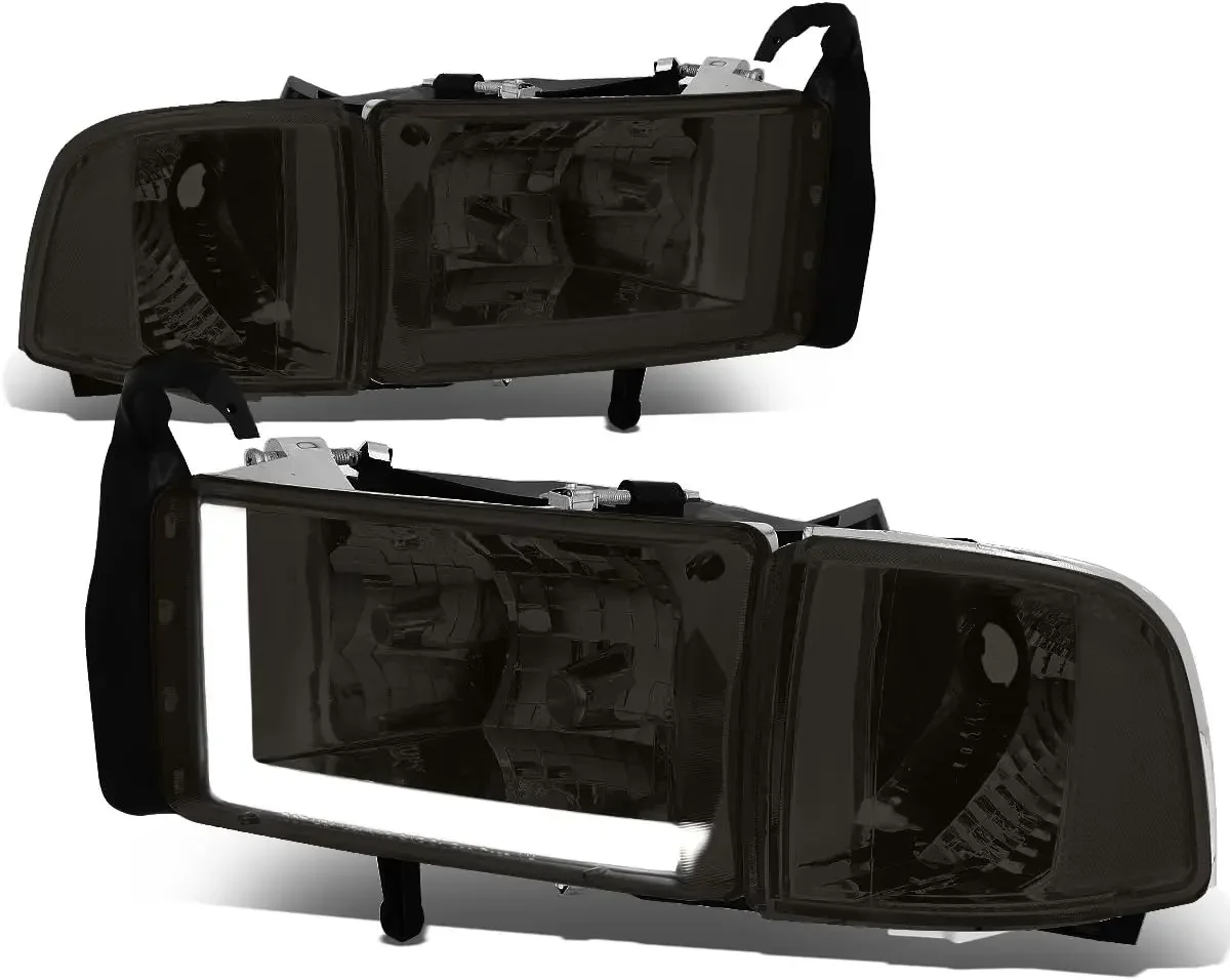 4Pcs LED DRL Headlights Assembly and Signal Lamps Compatible with Dodge Ram 1500 2500 3500 (Non-Sport Model) 94-02, Driver and P
4Pcs LED DRL Headlights Assembly and Signal Lamps Compatible with Dodge Ram 1500 2500 3500 (Non-Sport Model) 94-02, Driver and P