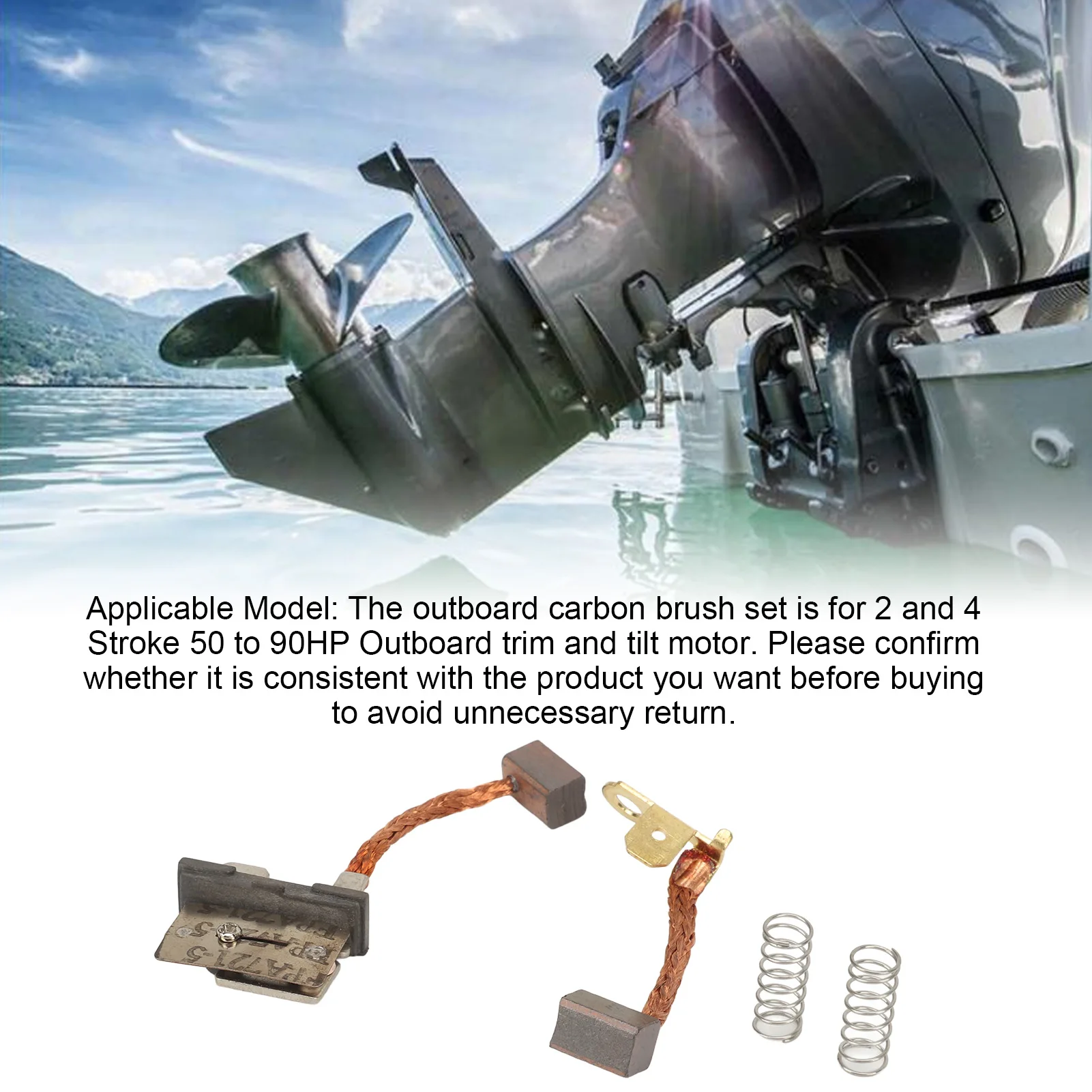 Marine Engine Carbon Brush Set Outboard Carbon Brush Set 6H1‑43892‑00 Boat Engine Carbon Brush Set for 2 and 4 Stroke 50 to 90HP
Marine Engine Carbon Brush Set Outboard Carbon Brush Set 6H1‑43892‑00 Boat Engine Carbon Brush Set for 2 and 4 Stroke 50 to 90HP