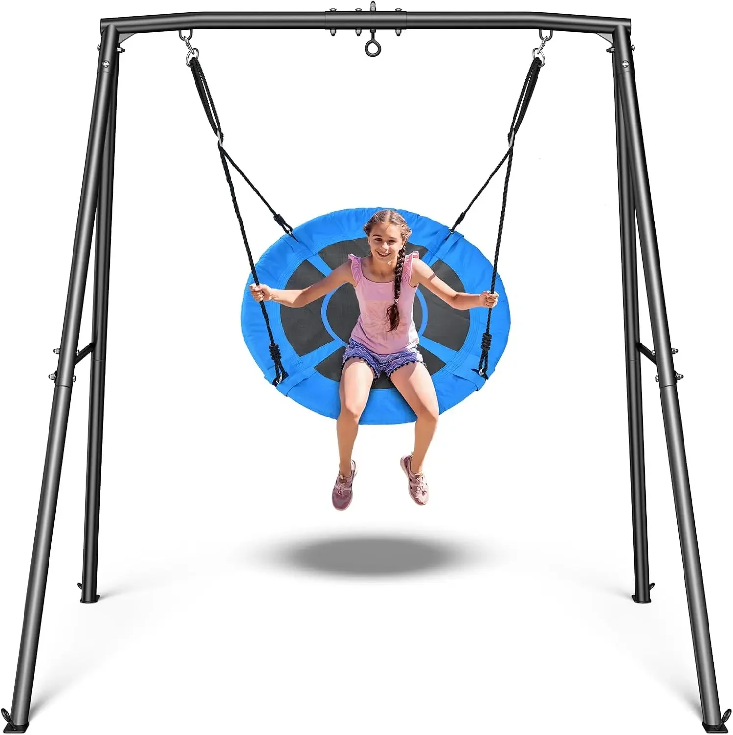 Saucer Swing with Frame for Kids Outdoor, 440lbs Swing Set with Heavy Duty Metal Stand for Backyard, Outdoor Kids Play Equipment
Saucer Swing with Frame for Kids Outdoor, 440lbs Swing Set with Heavy Duty Metal Stand for Backyard, Outdoor Kids Play Equipment