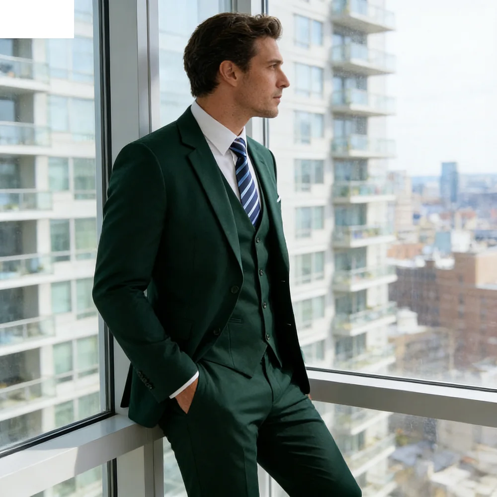 Elegant Solid Single-Button Slim Fit 3-Piece Men's Terno Blazer Vest Pants Ensemble for Formal Occasions
Elegant Solid Single-Button Slim Fit 3-Piece Men's Terno Blazer Vest Pants Ensemble for Formal Occasions