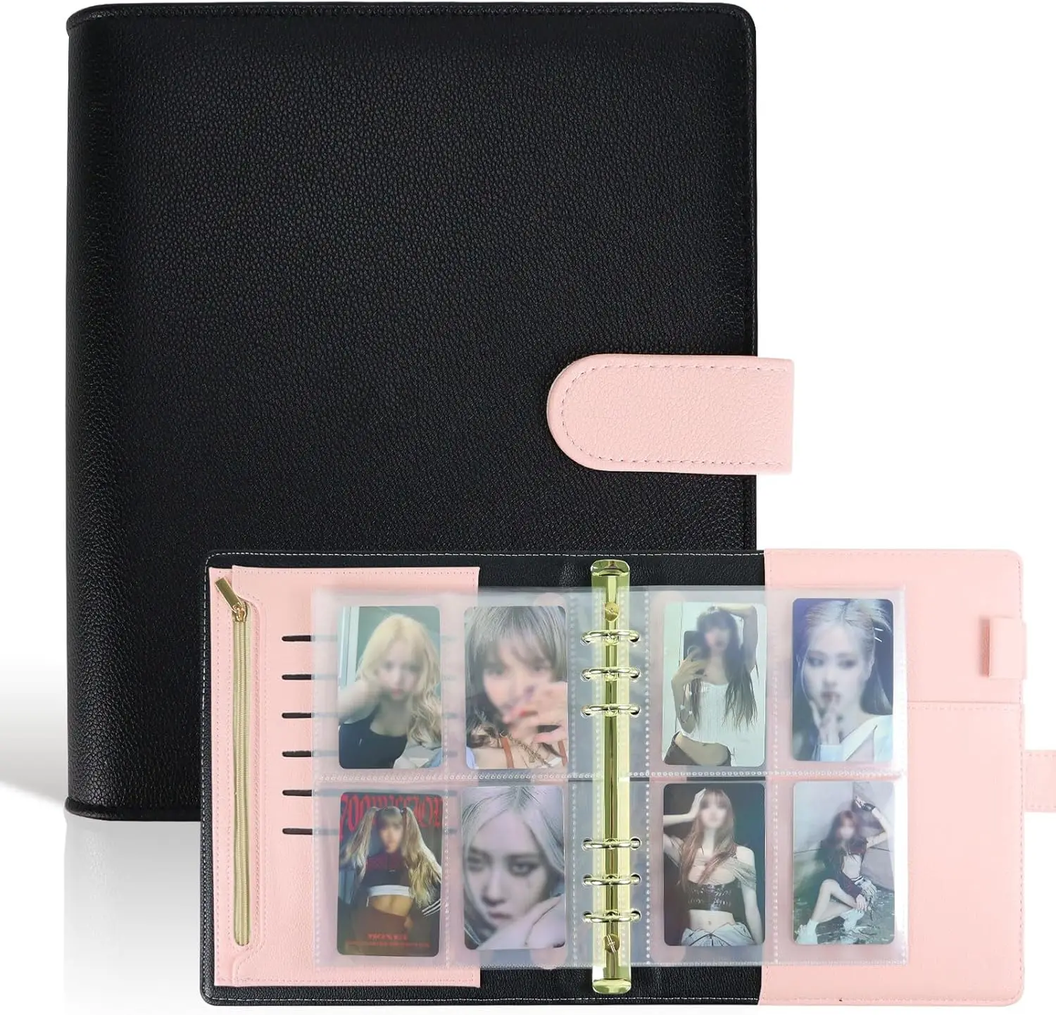 A5 Kpop Photocard Binder with 240 Pockets, PU Leather 6 Ring Binder Card Collector Album for Organizing Trading Cards, Game Card
A5 Kpop Photocard Binder with 240 Pockets, PU Leather 6 Ring Binder Card Collector Album for Organizing Trading Cards, Game Card