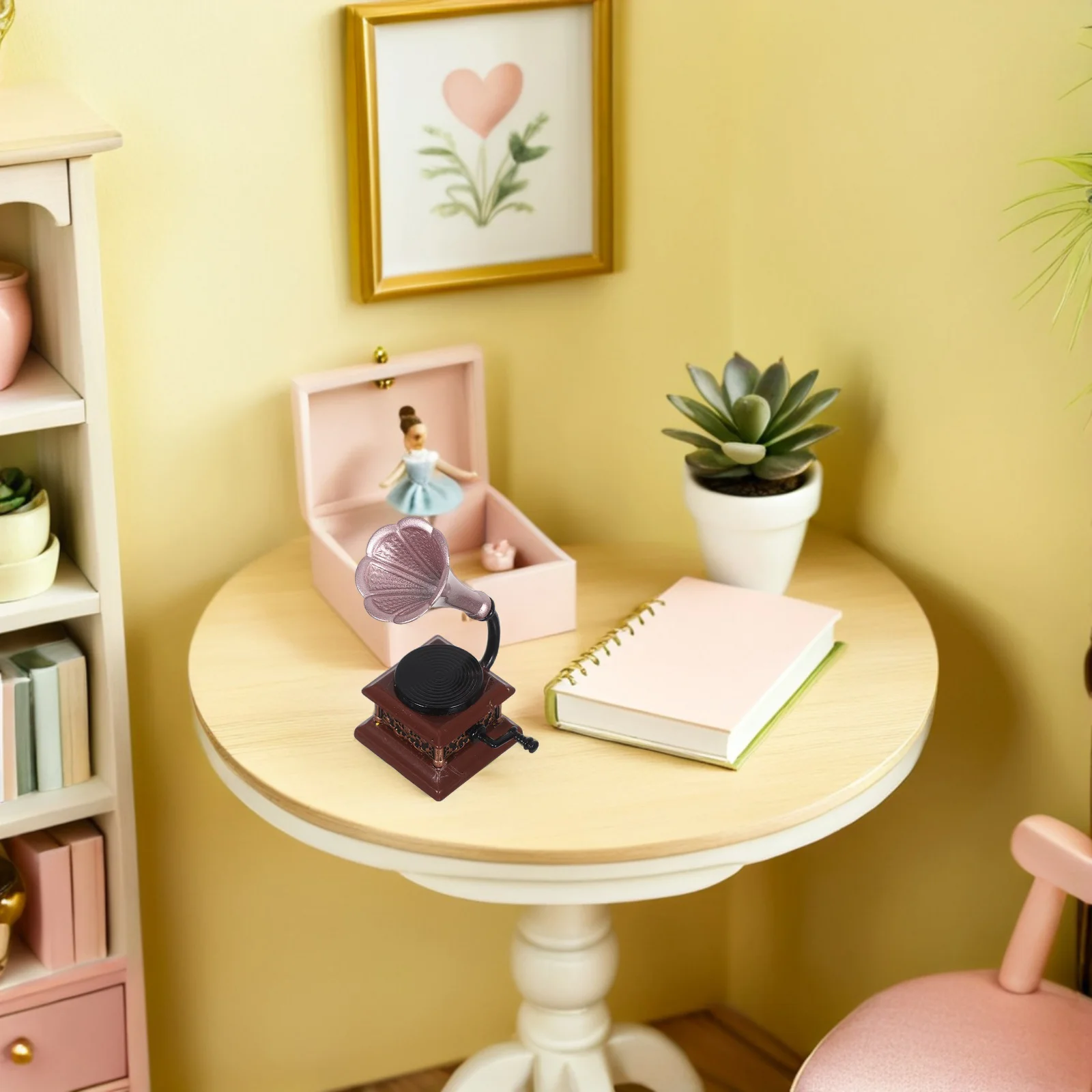 Miniature Retro Phonograph Vintage Record Player Victorian Dollhouse Accessories Living Room Furniture Musical Instrument
Miniature Retro Phonograph Vintage Record Player Victorian Dollhouse Accessories Living Room Furniture Musical Instrument