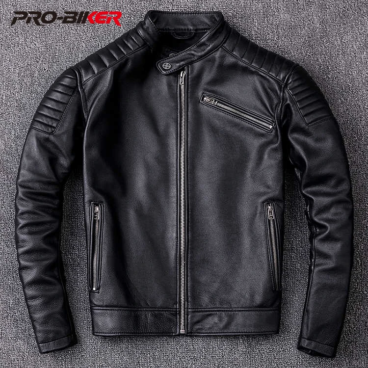 New Motorcycle Jacket Men's Cowhide Genuine Leather Clothes Black Motor Biker Jacket Cool Leather Coat Size S-6XL
New Motorcycle Jacket Men's Cowhide Genuine Leather Clothes Black Motor Biker Jacket Cool Leather Coat Size S-6XL