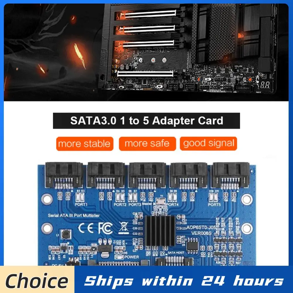 Контроллер-адаптер SATA с 1 на 5 портов для жестких дисков компьютера, поддержка режима BIST Loopback
Контроллер-адаптер SATA с 1 на 5 портов для жестких дисков компьютера, поддержка режима BIST Loopback