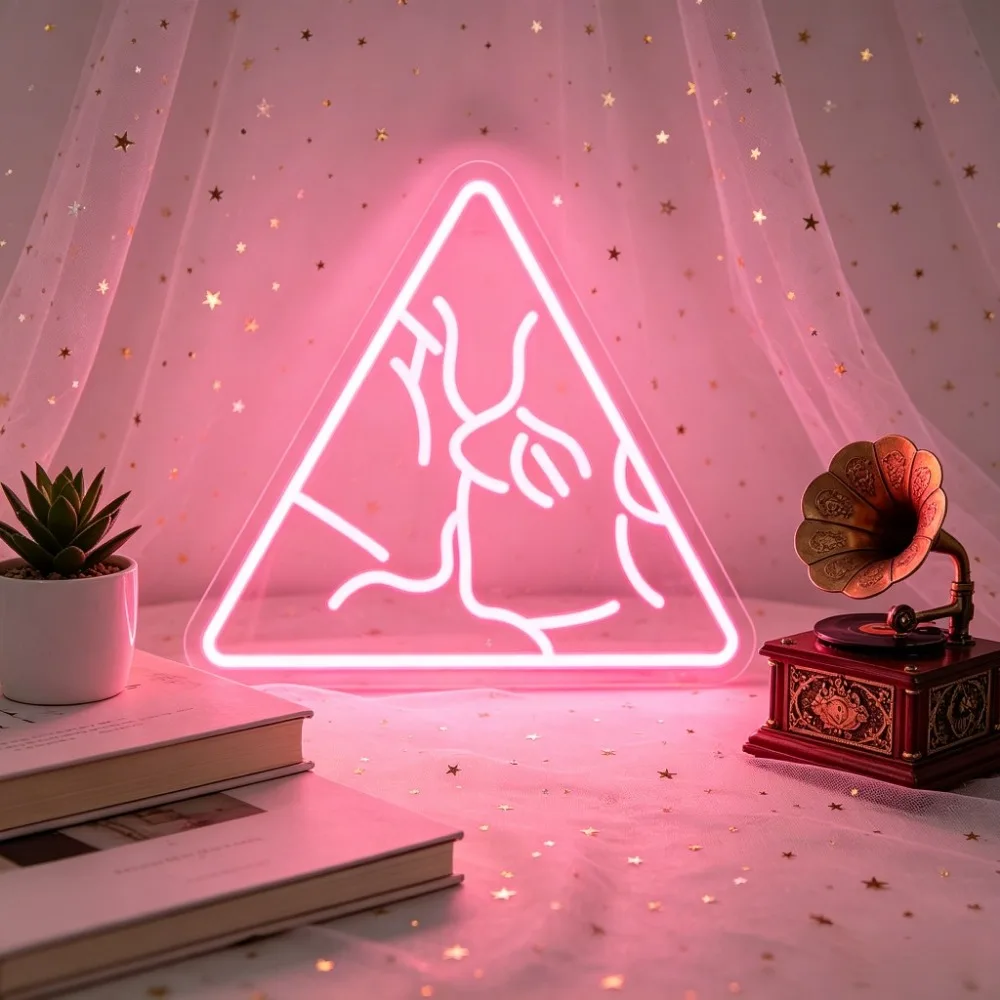 Triangle Pop Art Kiss Neon Sign Lover Gifts Neon Light Dimmable for Bedroom Decor Living Room Couple Anniversary Gift Wall Art
Triangle Pop Art Kiss Neon Sign Lover Gifts Neon Light Dimmable for Bedroom Decor Living Room Couple Anniversary Gift Wall Art