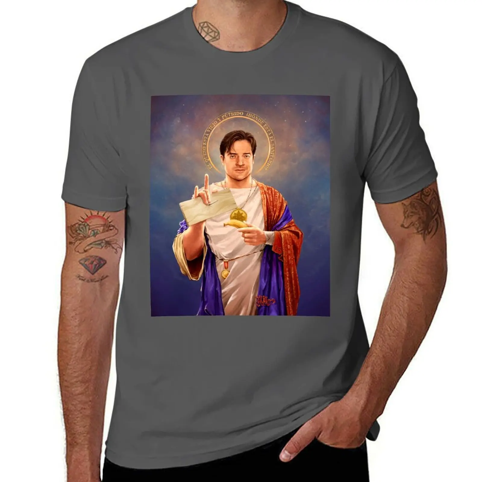 Original Fraser, Saint Painting of Brendan Religious Brendan Fraser T-Shirt Graphic Print Short Sleeve T-Shirt
Original Fraser, Saint Painting of Brendan Religious Brendan Fraser T-Shirt Graphic Print Short Sleeve T-Shirt