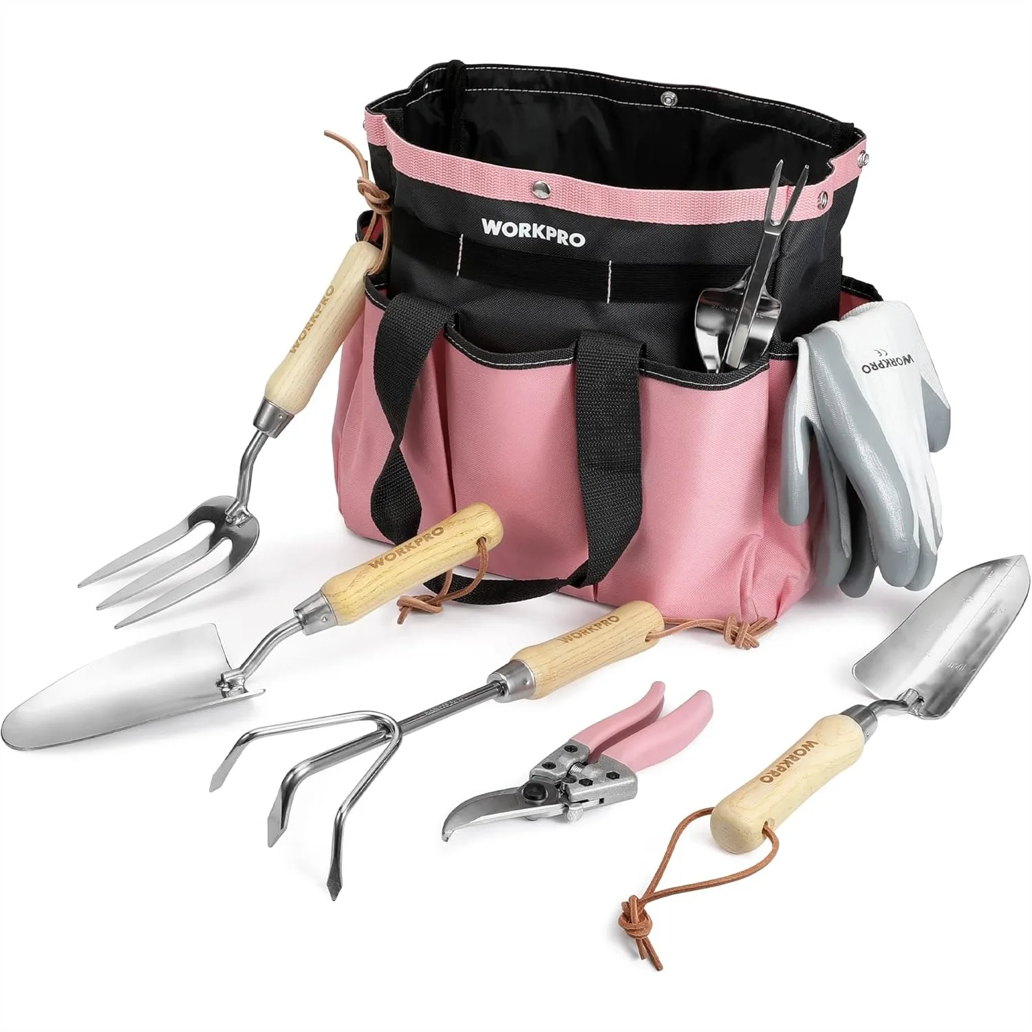 8-Piece Pink Garden Tool Set, Stainless Steel Gardening Tools with Wood Handle, Includes Tote Bag and Gloves, Gardening Gifts
8-Piece Pink Garden Tool Set, Stainless Steel Gardening Tools with Wood Handle, Includes Tote Bag and Gloves, Gardening Gifts