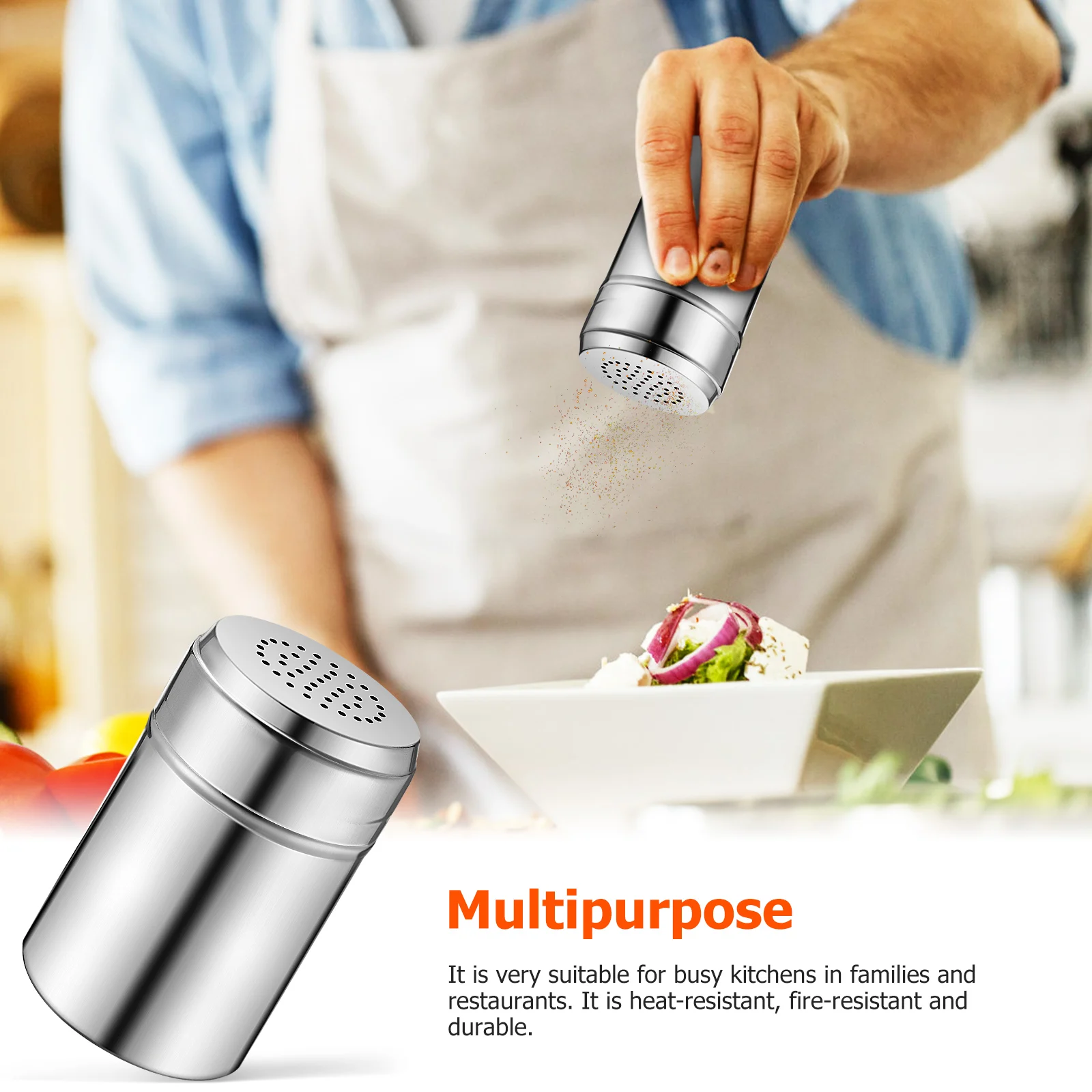 Stainless Steel Kitchen BBQ Picnic Spice Salt Pepper Spice Container Seasoning Shaker For Grill Pepper Bottle Salt Bottle Shaker
Stainless Steel Kitchen BBQ Picnic Spice Salt Pepper Spice Container Seasoning Shaker For Grill Pepper Bottle Salt Bottle Shaker