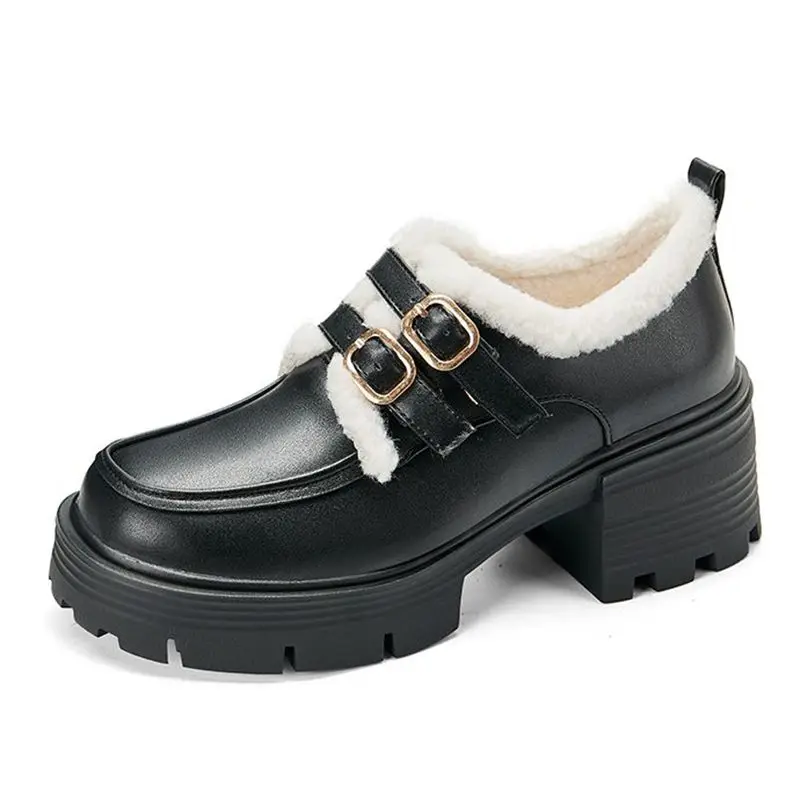 SIMLOVEYO, весенне-осенняя теплая женская обувь на платформе, размер 41, 42, 43, плюшевая повседневная обувь для отдыха, туфли-лодочки с круглым носком, массивный каблук 6,5 см 
SIMLOVEYO, весенне-осенняя теплая женская обувь на платформе, размер 41, 42, 43, плюшевая повседневная обувь для отдыха, туфли-лодочки с круглым носком, массивный каблук 6,5 см
