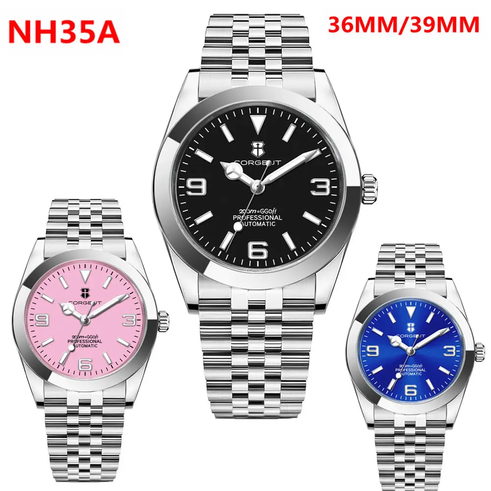 Luxury NH35 Automatic Mechanical Corgeut Watch 36MM/39MM Sapphire Crystal Jubliees Wristwatch for Women/ Men 100M Dive Reloj
Luxury NH35 Automatic Mechanical Corgeut Watch 36MM/39MM Sapphire Crystal Jubliees Wristwatch for Women/ Men 100M Dive Reloj