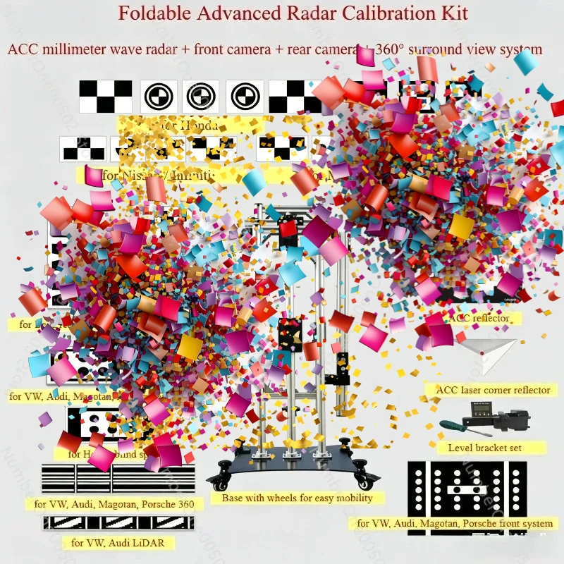 Foldable ADAS Calibration Complete Kit ACC mmWave Radar,Front Rear Camera,360 Surround View Calibration for Toyota,Honda,VW,Benz
Foldable ADAS Calibration Complete Kit ACC mmWave Radar,Front Rear Camera,360 Surround View Calibration for Toyota,Honda,VW,Benz