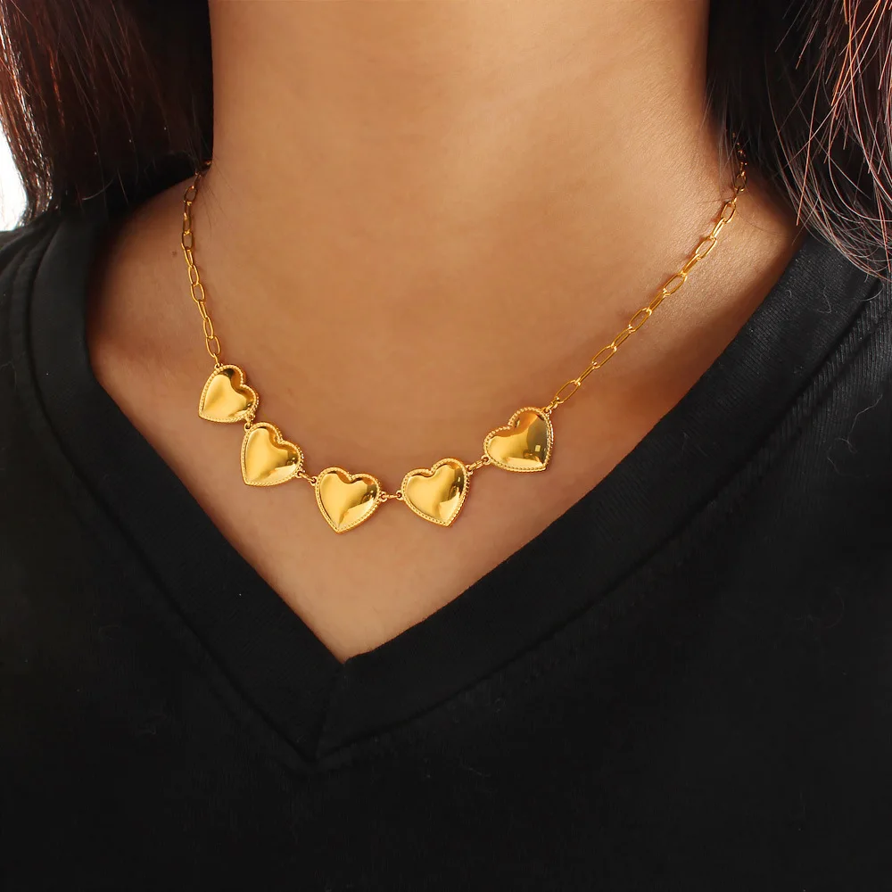 DIY accessories INS European and American peach heart stainless steel necklace niche light luxury heart-shaped clavicle chain ad
DIY accessories INS European and American peach heart stainless steel necklace niche light luxury heart-shaped clavicle chain ad