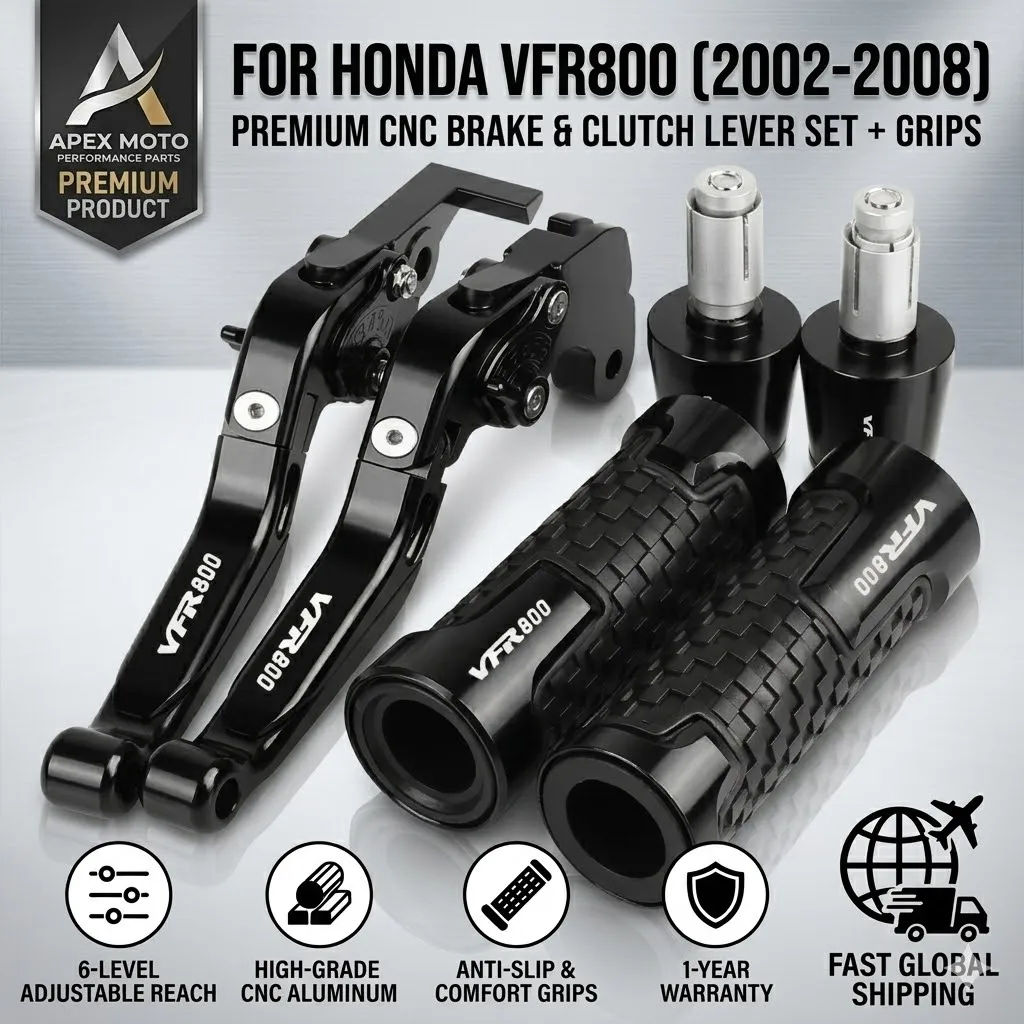 For HONDA VFR800 2002-2008 Motorcycle Adjustable Folding Extendable Brake Clutch Levers Handlebar grips Motorcycle Accessories
For HONDA VFR800 2002-2008 Motorcycle Adjustable Folding Extendable Brake Clutch Levers Handlebar grips Motorcycle Accessories