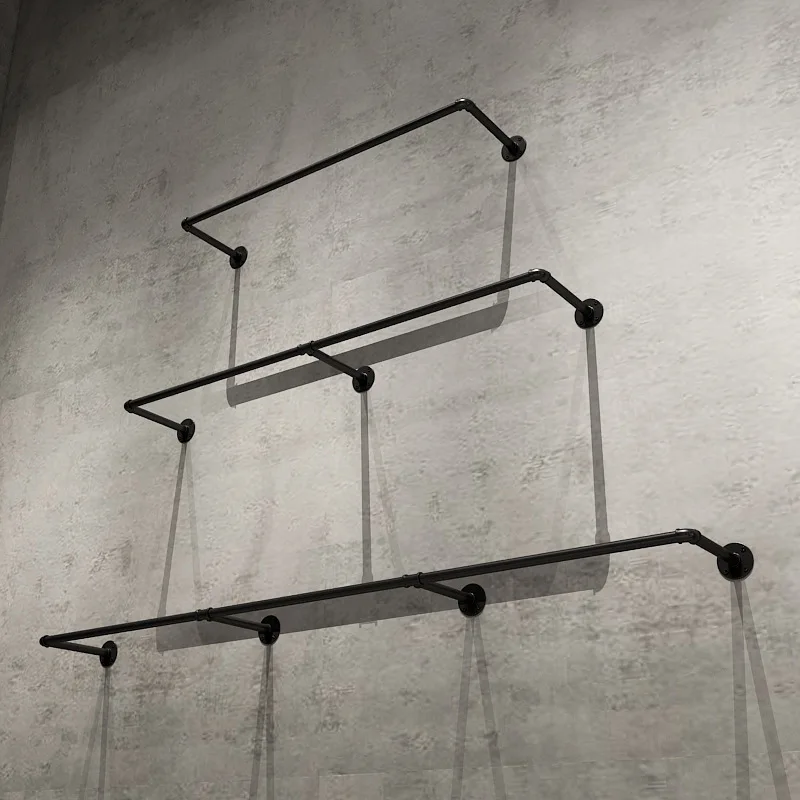 Minimalist clothing store clothing display rack, wall-mounted side-hangingrack, women's clothing hangingrack, wedding dress di
Minimalist clothing store clothing display rack, wall-mounted side-hangingrack, women's clothing hangingrack, wedding dress di