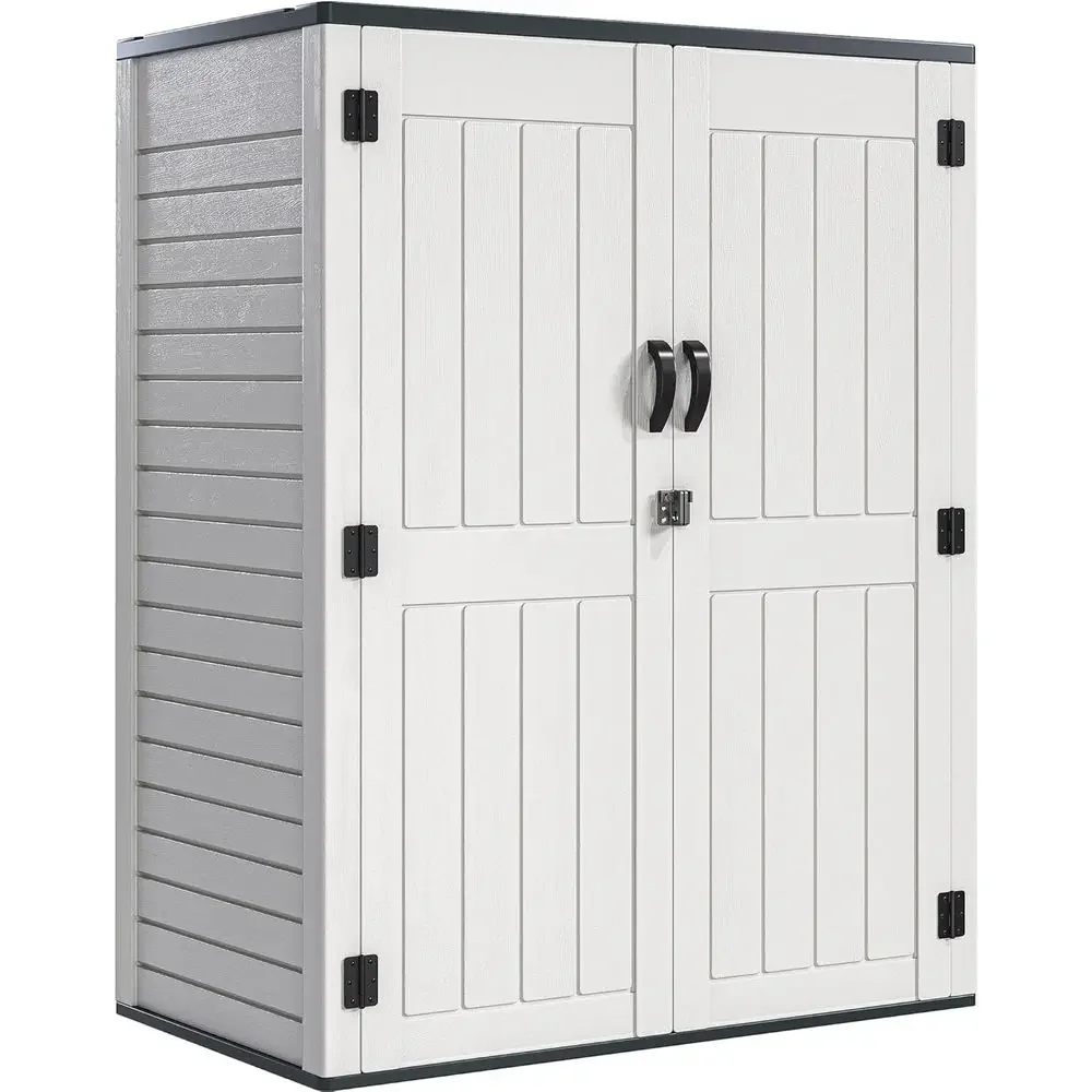 Outdoor Tall Storage Shed, Waterproof Resin, Ideal for Garden, Garage, Patio, Lockable, No Shelves, Light Gray
Outdoor Tall Storage Shed, Waterproof Resin, Ideal for Garden, Garage, Patio, Lockable, No Shelves, Light Gray