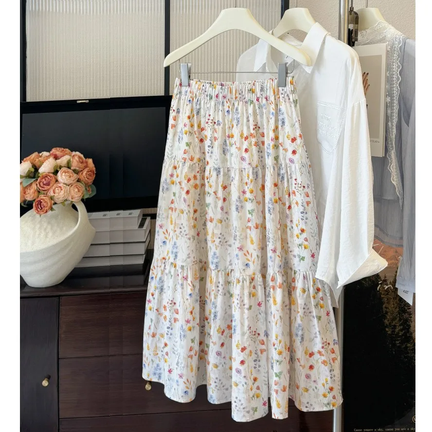 Summer Women Long Skirt Women's Floral Print Ruffle Casual Skirts Tiered Elastic Waist Maxi Skirt Pastel Multi Color Floral
Summer Women Long Skirt Women's Floral Print Ruffle Casual Skirts Tiered Elastic Waist Maxi Skirt Pastel Multi Color Floral