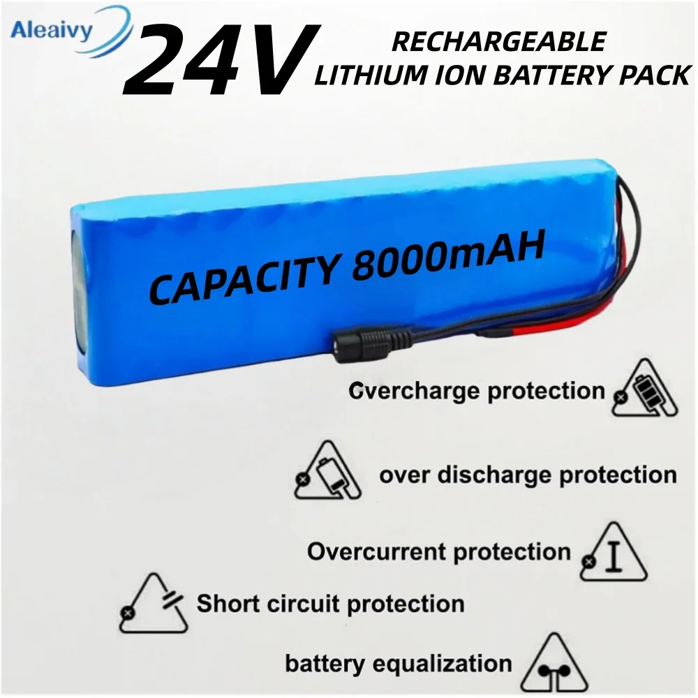 24V 8Ah 18650 lithium-ion battery pack 7S3P 29V rechargeable battery,suitable for 150W~350W motor tools built-in lithium battery
24V 8Ah 18650 lithium-ion battery pack 7S3P 29V rechargeable battery,suitable for 150W~350W motor tools built-in lithium battery
