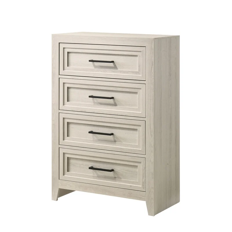 1PC Modern Geometric 4-Drawer Chest, Off-White Wooden Storage Unit
1PC Modern Geometric 4-Drawer Chest, Off-White Wooden Storage Unit