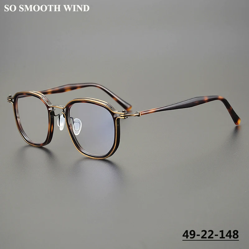 Japanese Handmade Square Glasses Frame Men Women Titanium Acetate Optical Myopia Eyeglasses Retro Big Face Prescription Eyewear
Japanese Handmade Square Glasses Frame Men Women Titanium Acetate Optical Myopia Eyeglasses Retro Big Face Prescription Eyewear