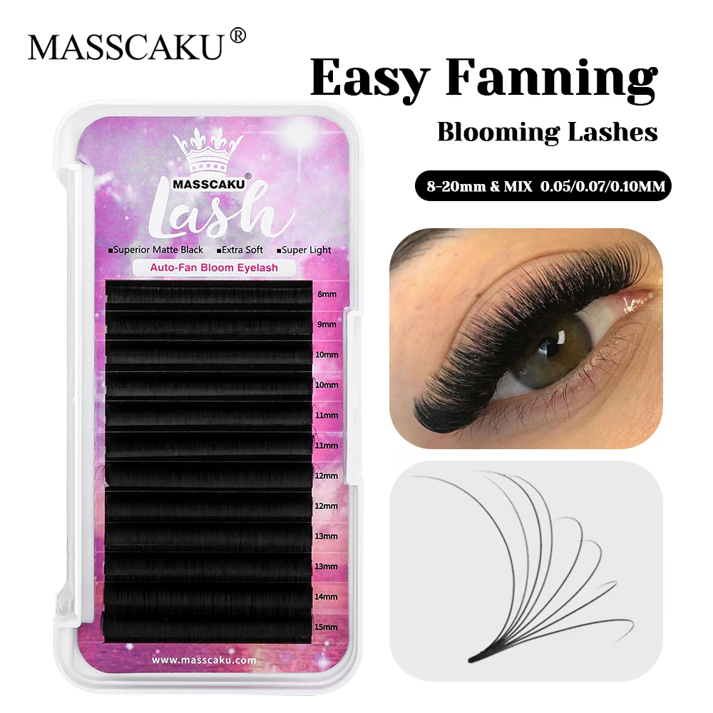 High Quality MASSCAKU 8-17mm and Mix Length Ribbon Auto Blooming Eyelashes Waterproof Self-making Flowering Lashes Easy to Grip
High Quality MASSCAKU 8-17mm and Mix Length Ribbon Auto Blooming Eyelashes Waterproof Self-making Flowering Lashes Easy to Grip