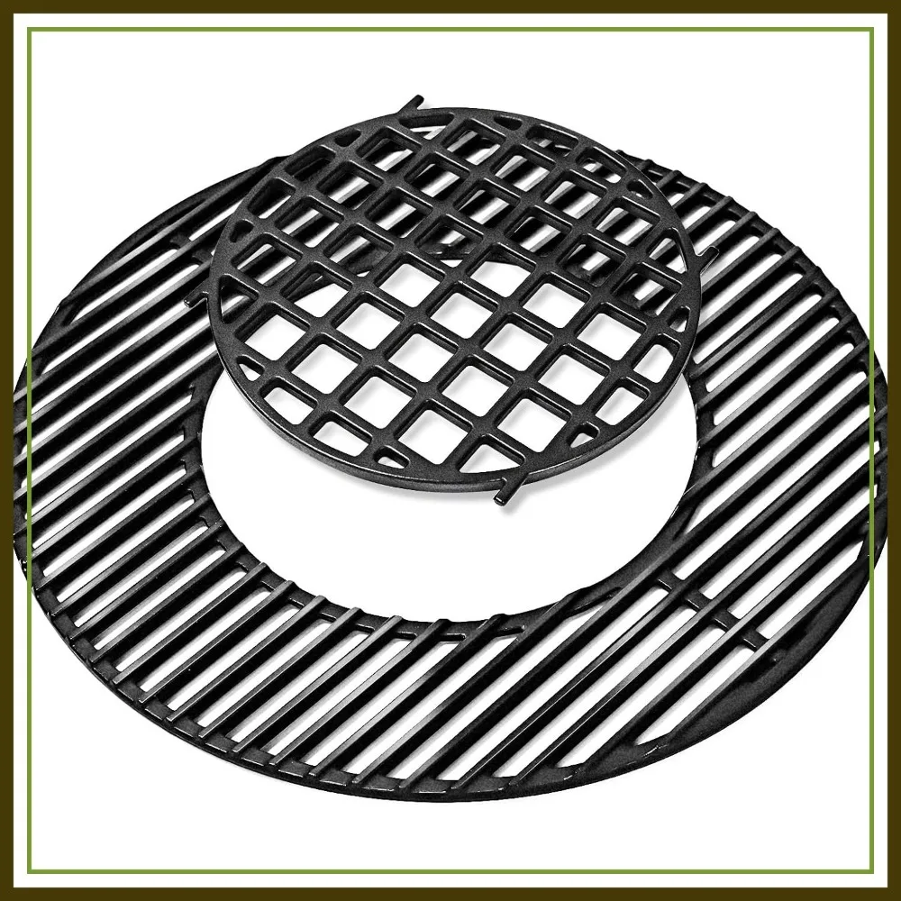 Cast Iron Cooking Grate for Weber 22 inch Kettle Grills, Gourmet BBQ System, One-Touch, Bar-B-Kettle, Master-Touch, Performer, Original Kettle Premium Charcoal Grill
Cast Iron Cooking Grate for Weber 22 inch Kettle Grills, Gourmet BBQ System, One-Touch, Bar-B-Kettle, Master-Touch, Performer, Original Kettle Premium Charcoal Grill