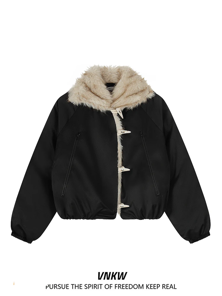 Retro American Fce Lined Collar Buttoned Cotton Jaet ort Thiened Women's Sle Winter Warm Coat for Men And Women
Retro American Fce Lined Collar Buttoned Cotton Jaet ort Thiened Women's Sle Winter Warm Coat for Men And Women