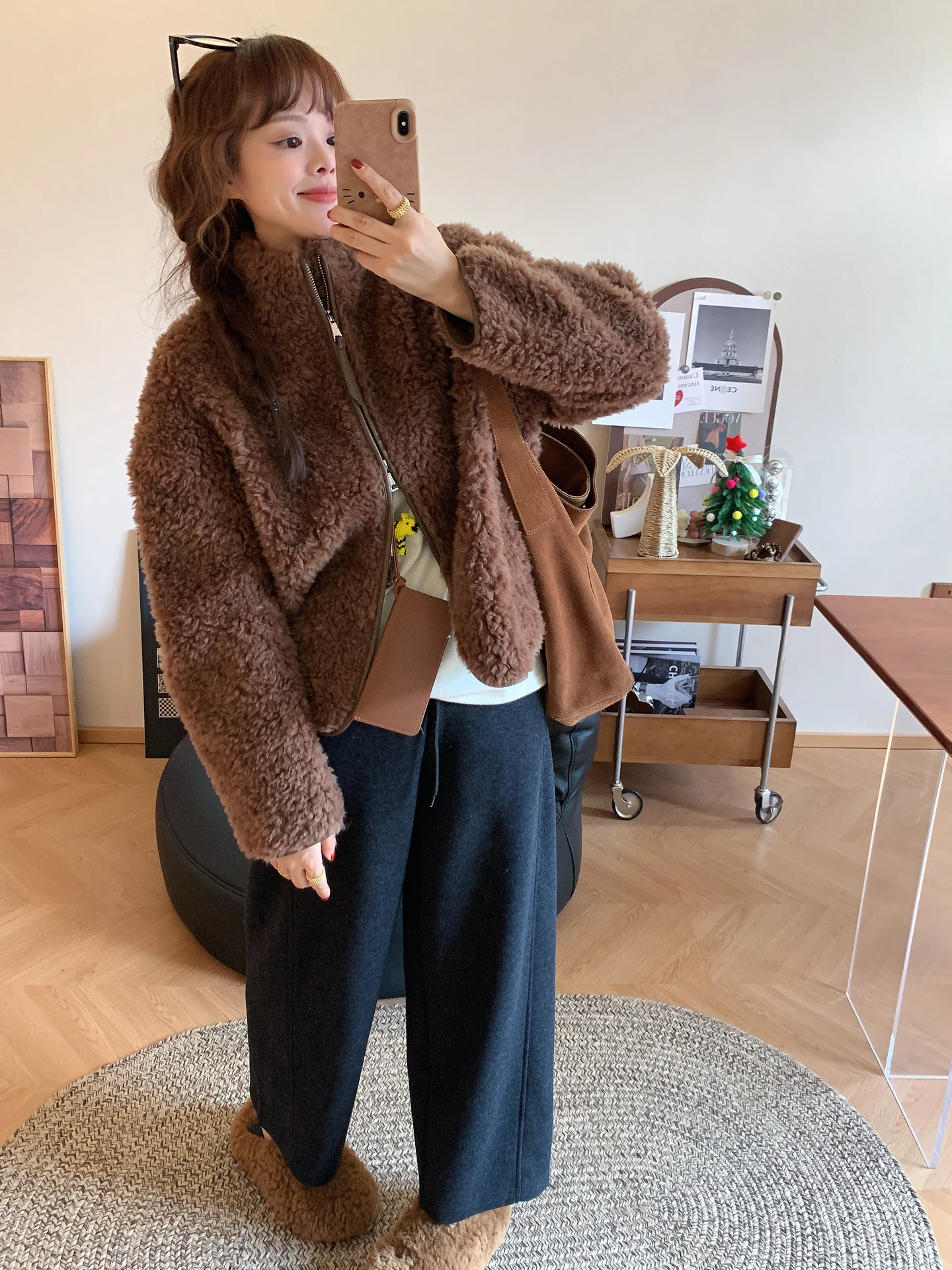 Winter New Sle Thiened ort Lamb Fur Jaet Women's Stand Collar All Wool Leather Inteated Warm Casual Loose Fit Coat
Winter New Sle Thiened ort Lamb Fur Jaet Women's Stand Collar All Wool Leather Inteated Warm Casual Loose Fit Coat