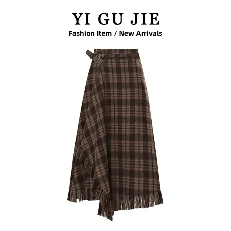 High Waist Midi Skirt Autumn Winter New Design Casual Versatile Plaid A-Line Skirt for 18-24 Years Old Women
High Waist Midi Skirt Autumn Winter New Design Casual Versatile Plaid A-Line Skirt for 18-24 Years Old Women